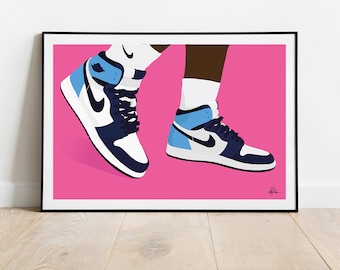 Air Jordan 1 Obsidian | Digital Download | Printable Wall Art | Sneaker Poster