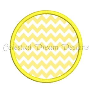 Circle Applique Machine Embroidery Design - 7 SIZES - Instant Download