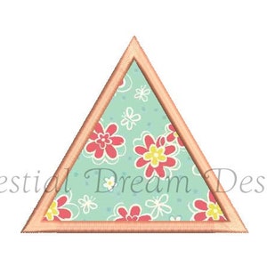 Triangle Applique Machine Embroidery Design - 7 SIZES - Instant Download