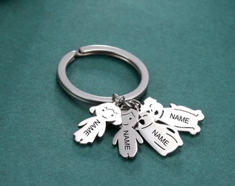 Personalised Family Keychain Keepsake Gifts For Mom, Dad Grandma Key sets Gift For Grandad Father's Day Mother's Day Birthday Christmas Gift