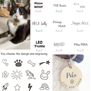 Dog Tag, Cat Tag, Pet Tag Premium Engraved Personalised Puppy Name ID Round Tag Collar Hand Finished | Worldwide Delivery | Free Small Gift!