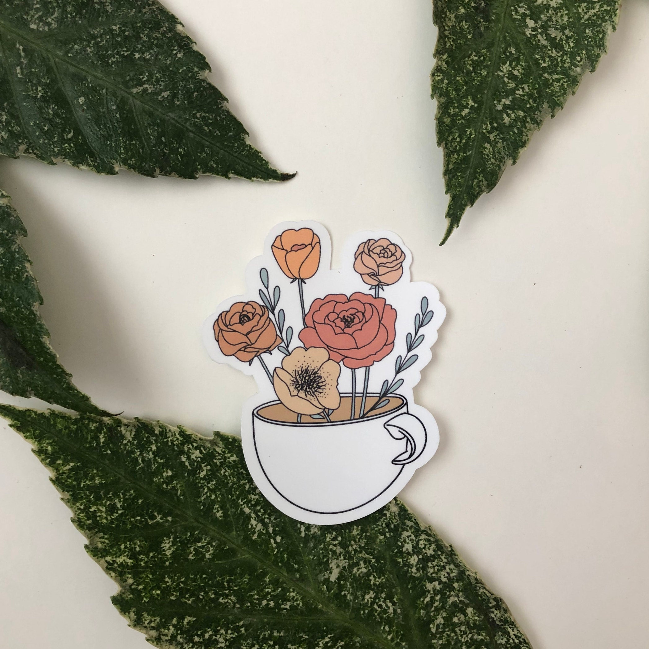 Floral and Boho Aesthetic Stickers Quote Stickers Etsy