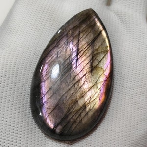 100% Natural Labradorite Gemstone Making For Jewelry Cabochons 59.5X33X9 MM 154Ct