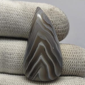 100% Natural Botswana Agate Cabochon Pendant Size Loose Gemstone - Natural Aagte Gemstone Making Pendant Pear Shape - 37X20X8.50 MM 44Cts