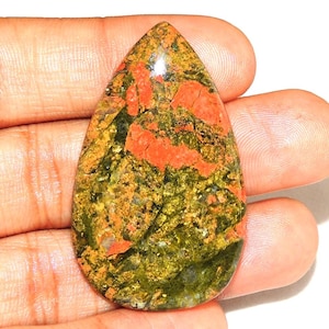 A One Quality Unakaite Gemstone Cabochons Making For Pendant 50X30X5 MM 62Ct