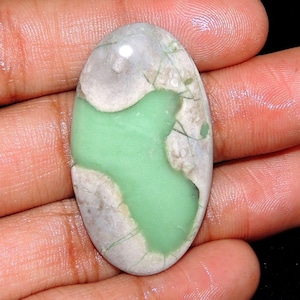 100% Natural Variscite Gemstone Loose Cabochons Making For Jewelry. 45X25X5 MM 45 Ct