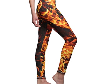 flame print leggings