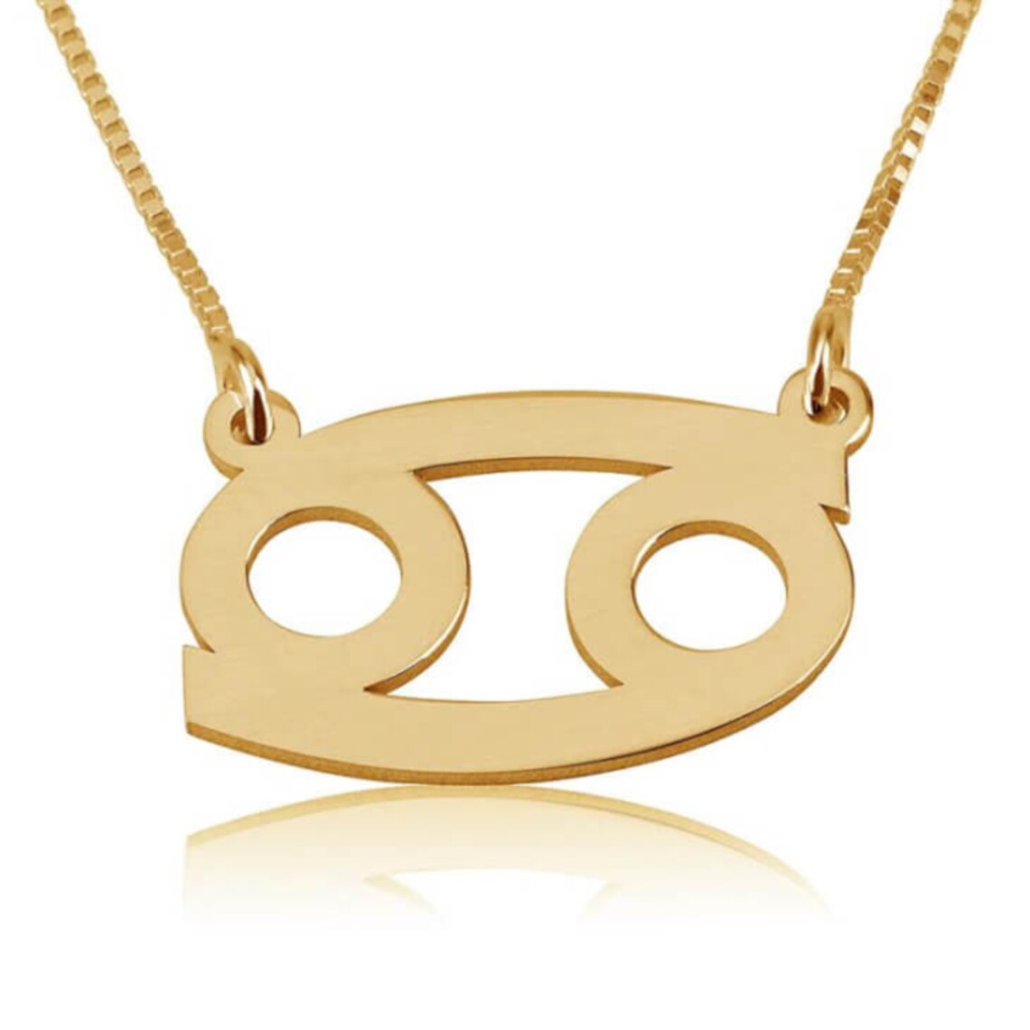 Cancer Zodiac Sign Pendant Necklace Sterling Silver24K Etsy