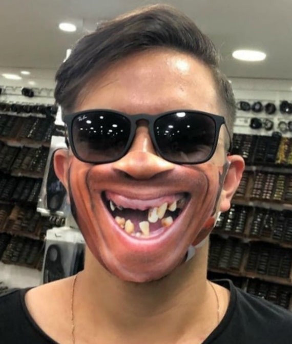 Ugly Scary Teeth Halloween Face Maskadultskidscute - Etsy