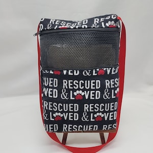 Bonding Pouch Loved and Rescued 7x9 inches- Sugar Glider Bonding Pouch, Bonding Bag for Hamster, Carrier for Small Animal, Ready to Ship