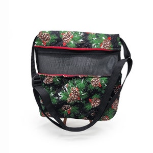 Rita&#39;s Quilted- The Yuletide 12 x 12 Bonding Pouch, Christmas Bonding Bag, Rat, Guinea Pig Carrier, Ferret, Sugar Glider, Ready to Ship