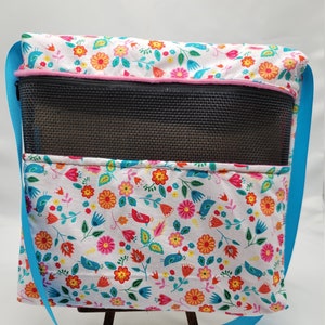 Bonding Pouch May Flowers- 12 x 12 inches, Bonding Pouch for Hedgehog Sugar glider Rat Ferret Travel Bag Guinea Pig Carrier