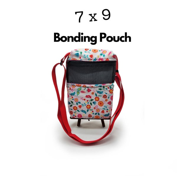 7x9 may flower Adjustable Strapping, Sugar Glider, Small Bonding Pouch, Hamster Carrier, Travel Bag , Ready to Ship