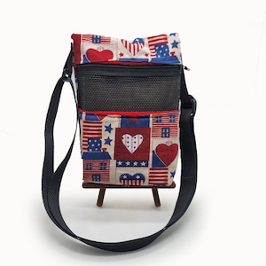 Small pet travel bag America 9x7 Adjustable Strapping, Sugar Glider, Small Bonding Pouch, Hamster Carrier, Travel Bag , Ready to Ship