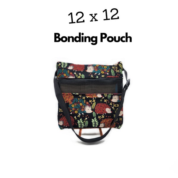 Sugar Glider Hedgehog large bonding Pouch, Guinea Pig travel carrier with  Adjustable Strap Floral Hedgehog Bonding Pouch