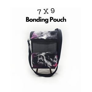 Small pet carrier for small pet accessories pouch Bonding pouch for pet owner gift pink smokey print animal travel bag.