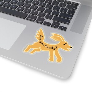 Ben je klaar? Motivational Goldendoodle Transparent of White Edge Sticker - 4 maten:2", 3", 4", 6"
