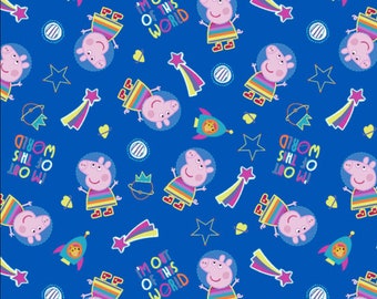 pic Print Peppa Pig Fabric peppa pig fabric etsy