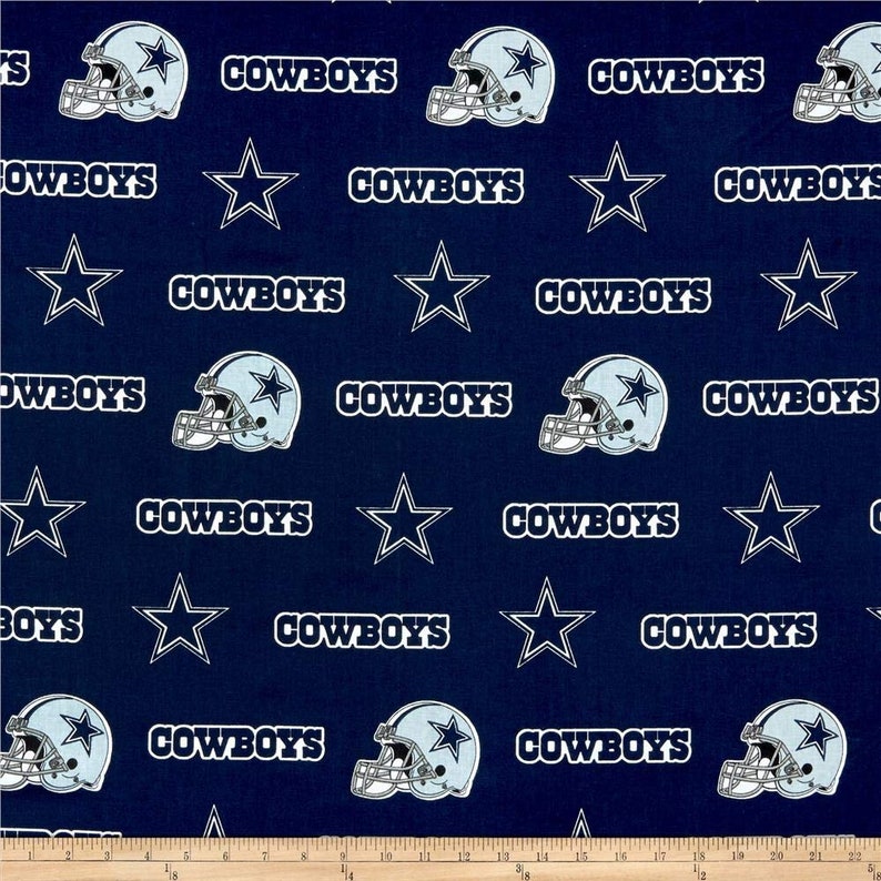 Dallas Cowboys Football Fabric by the Half Yard 18 X Etsy