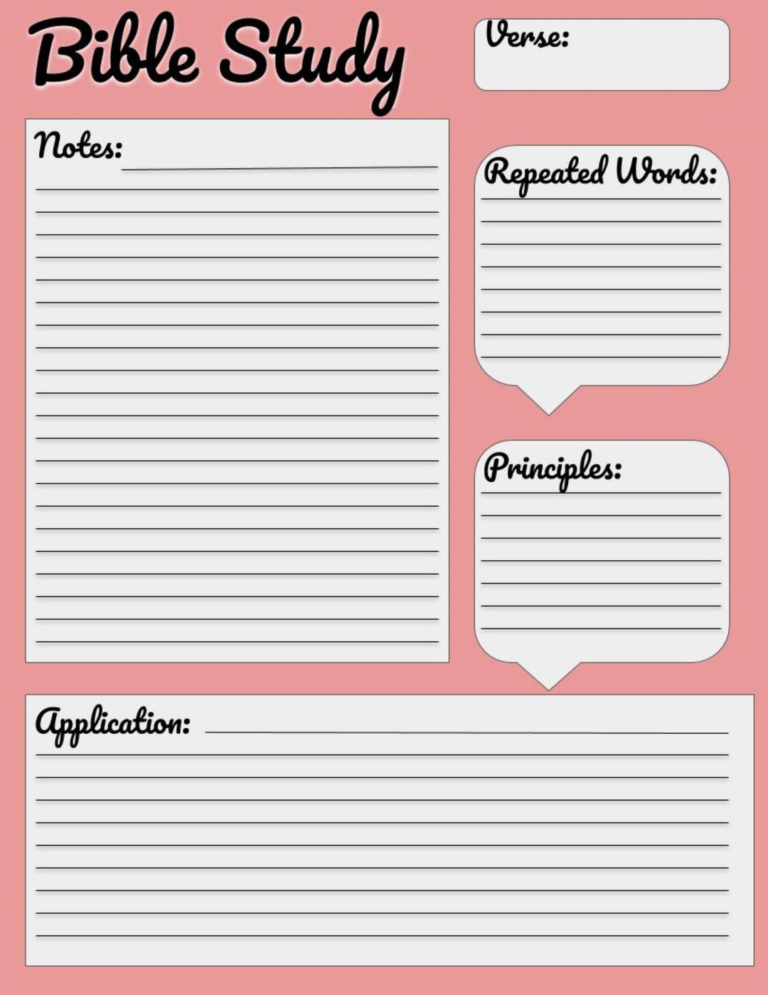Bible Study Printable - Etsy