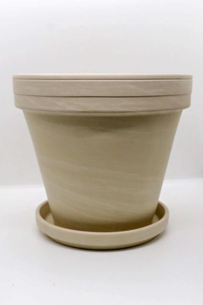 Terracotta Pot with Saucer and Drainage Terracotta Planter Planter Plant Pot Plant Pot with Drainage Indoor Planters Basalt Granite