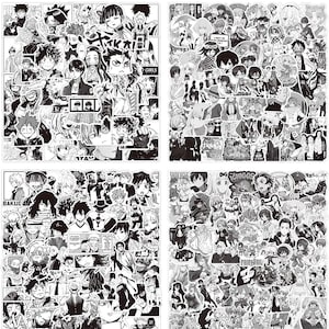 Buy Anime Mixed Stickers100pcs Black and White Classic Japanese Cartoon  Stickers Aesthetic Vinyl Stickers for Laptop Water Bottle Guitar Computer  Luggage Bumper Online at desertcartINDIA