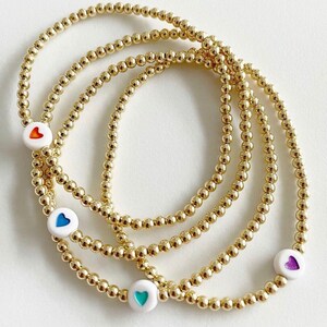 LOVEブレスレット | 14Kゴールドフィルド | スターリングシルバー | 3mm | 防水 | 愛 | 記念日 | ギフト | 重ね付け可能 | パーソナル