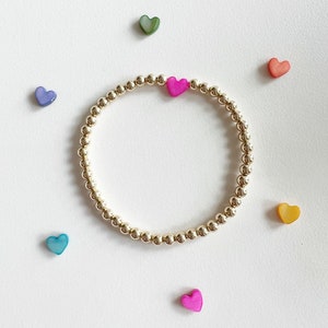 Key to My Heart Bracelet | 14k Gold | Sterling Silver | No tarnish | Water Resistant | Colorful | Gift | Love | Anniversary | Mom | Wife