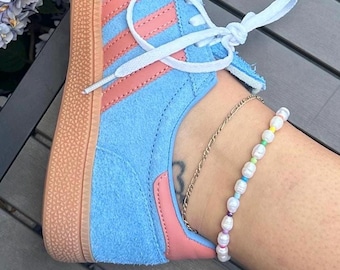 Pearl/Rainbow Anklet | Summer | Gifts for Her | Summer Style | Seed Beads | Beaded Anklet | Ankle Bracelet