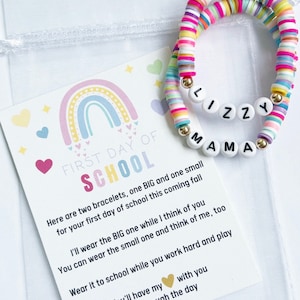 Back to School Bracelets | Mommy and me | Disc beads | Back to school | Gifts for kids | Mama | Beaded Bracelets