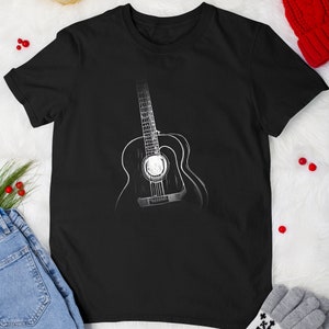 Vintage Acoustic Guitar Player Musician Guitarist Music T-shirt For Men Women