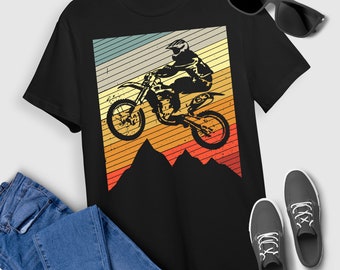 Motocross T-Shirt  Motocross Bike Vintage Dirtbike Gift Racing Retro Dirt Bike T-Shirt For Men Women
