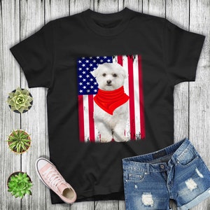 Dog Tshirt American Flag Usa Patriotic Dog Lover Gift T-shirt For Men Women