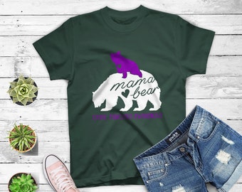 Mama Bear Cystic Fibrosis Awareness Shirt For Women