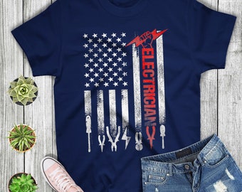Elektriker Amerikanische Flagge Usa Flagge 5 Elektriker