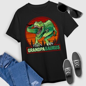 Grandpasaurus T-Shirt Grandpasaurus Rex Grandpa Saurus Dinosaur Granddad T-Shirt For Men Women