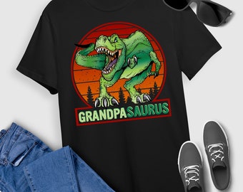 Grandpasaurus T-Shirt Grandpasaurus Rex Grandpa Saurus Dinosaur Granddad T-Shirt For Men Women