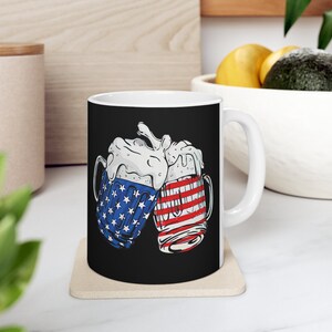 4th of July Mug Patriotic Happy 4th of July Party Beer American Flag Gift Coffee Mug 11oz