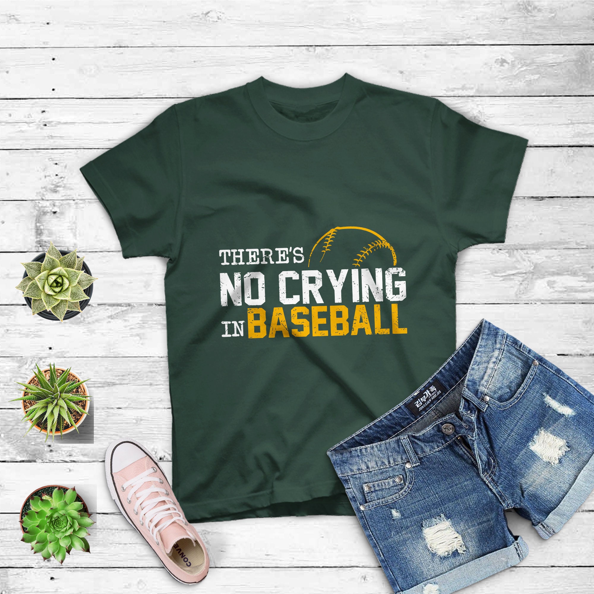 There's No Crying In Baseball Funny T-Shirt There's No Crying In Baseball Funny T-Shirt