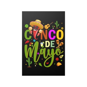 Cartel de pared del Cinco de Mayo Fiesta Mexicana 5 de Mayo Arte de pared Imprimir Póster Decoración del hogar