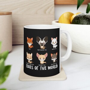 Cute Foxes of The World Fox Animals Educational Teaching Gift Coffee Mug 11oz