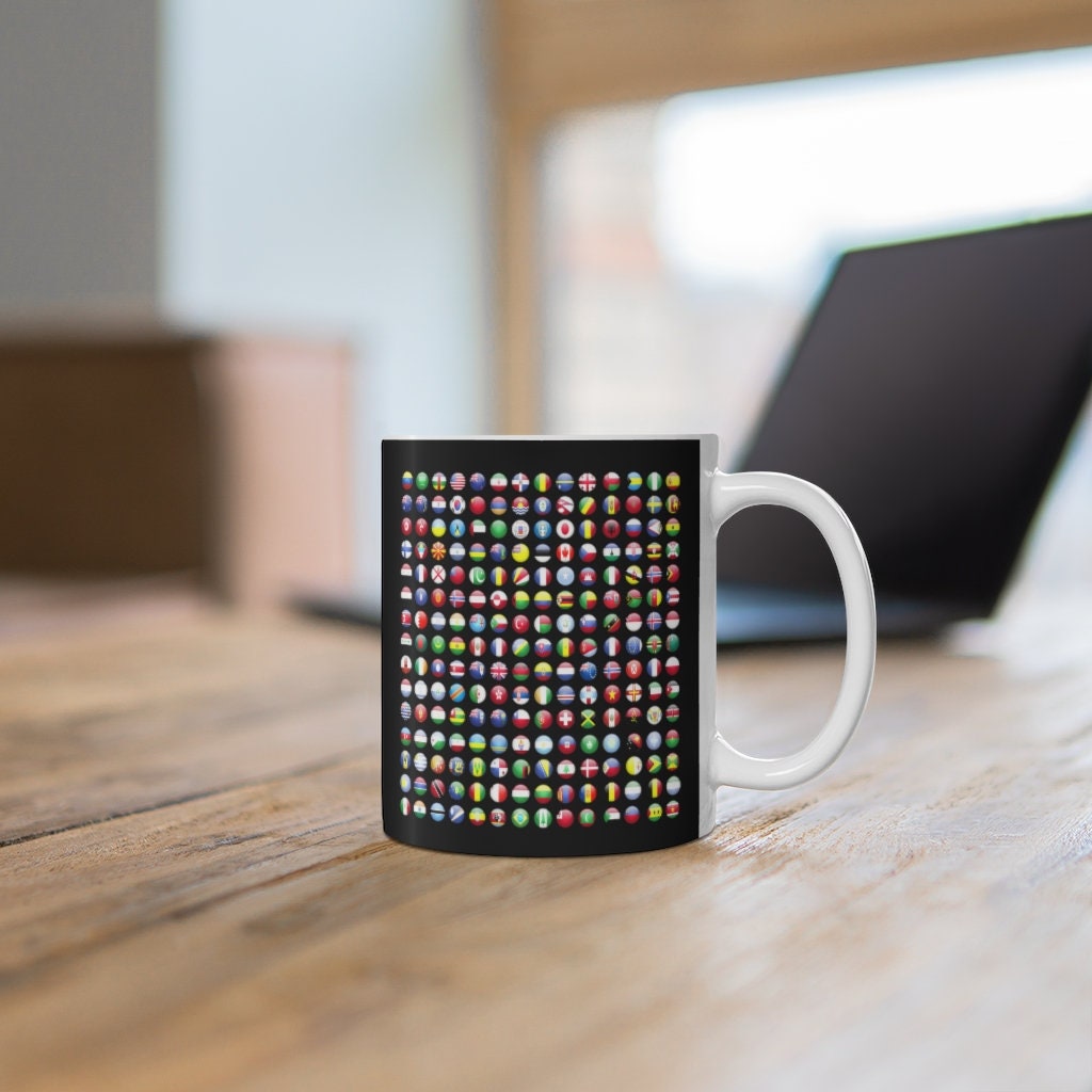 World Flags Mug World Flags Cool Travel Flag International Coffee Mug 11oz  - Etsy