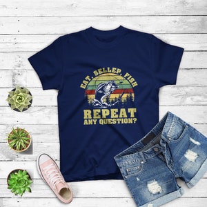 Fishing T-shirt Eat Sleep Fish Repeat Fisherman Shirt