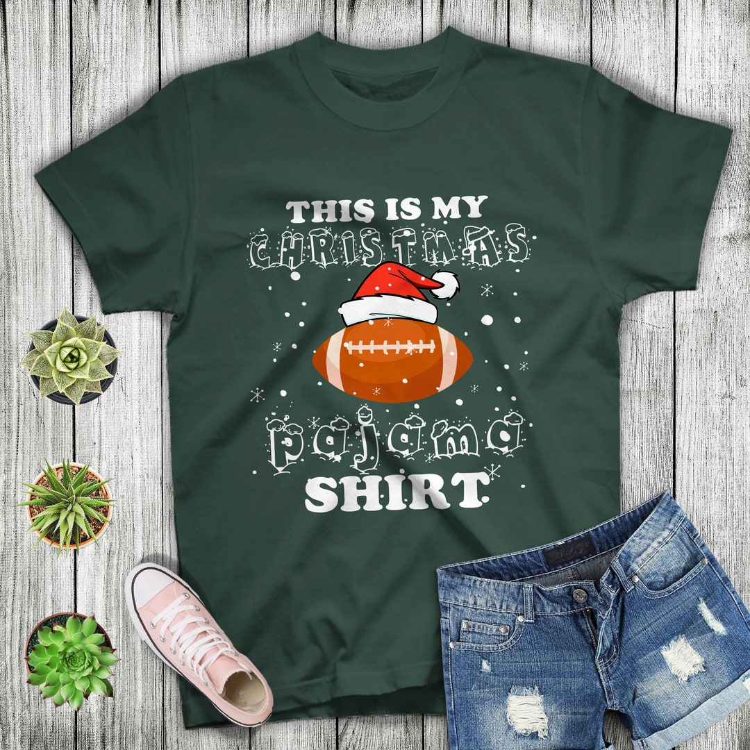 Football Christmas Gifts Santa Hat Funny Xmas Pajamas Etsy