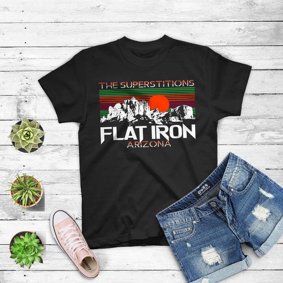 Superstition Flat Iron Arizona Mountain Hiking T-shirt - Etsy