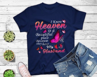 Husband My Angel Shirt in memory of Husband In Heaven T-Shirt