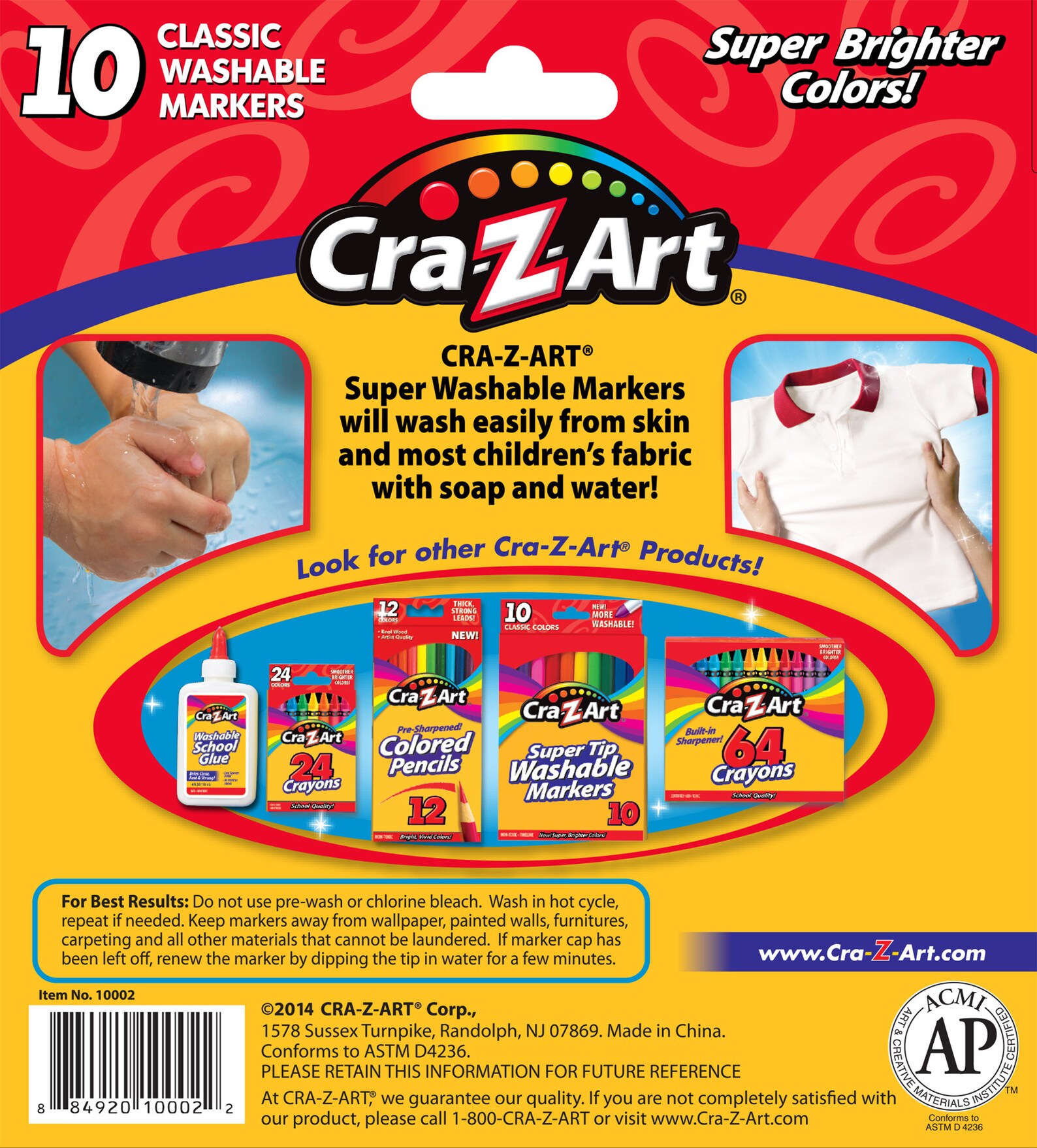 CraZArt Super Washable Markers 10 Count X 2 Packs Etsy