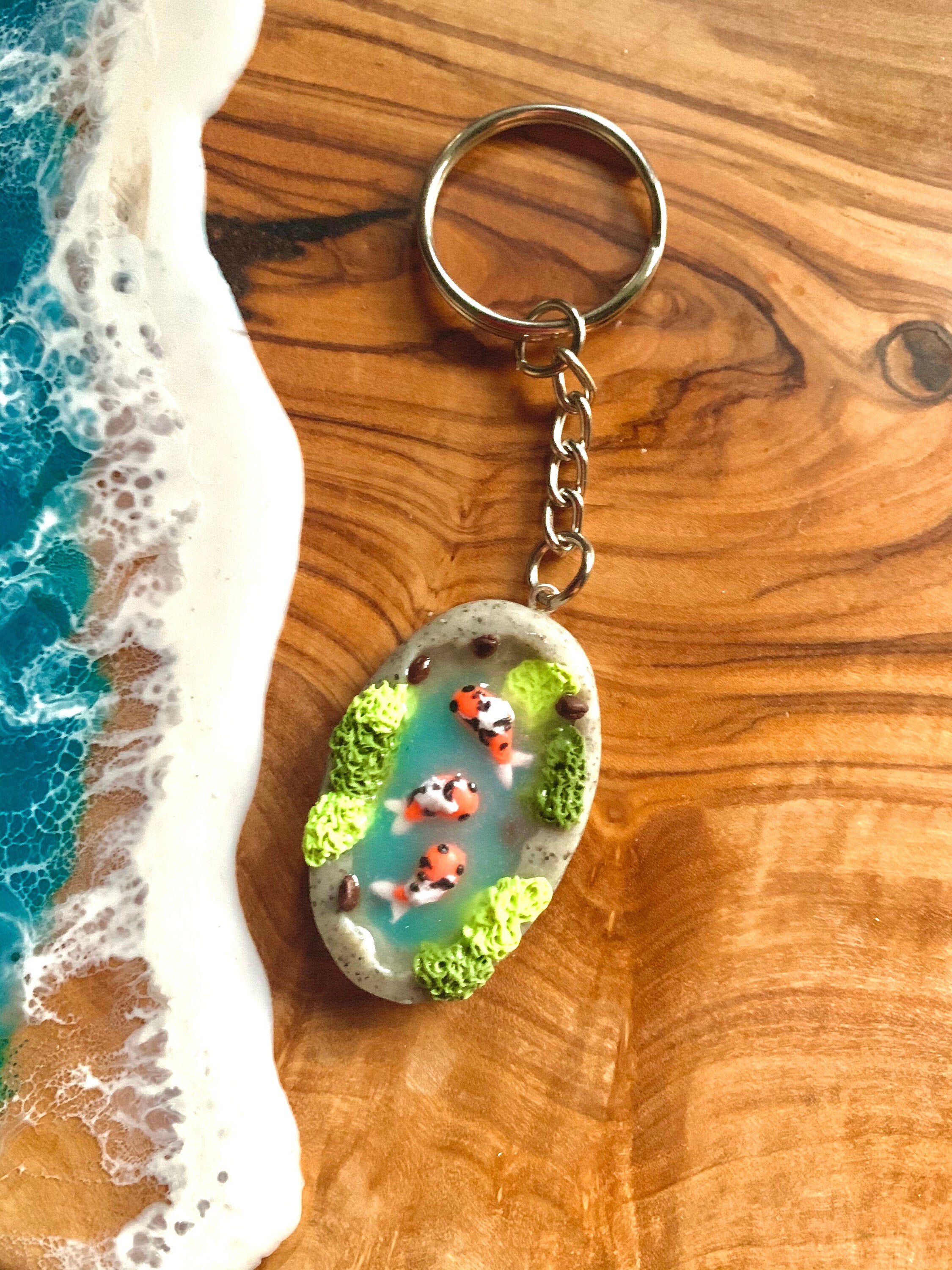 Koi Pond / Fish Pond / Zen Polymer Clay Keychain - Etsy