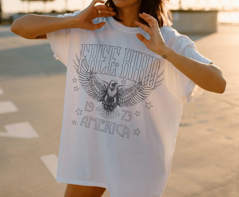 Free Bird Shirt Boho Tshirt Free Bird Tee Eagle Shirt Etsy