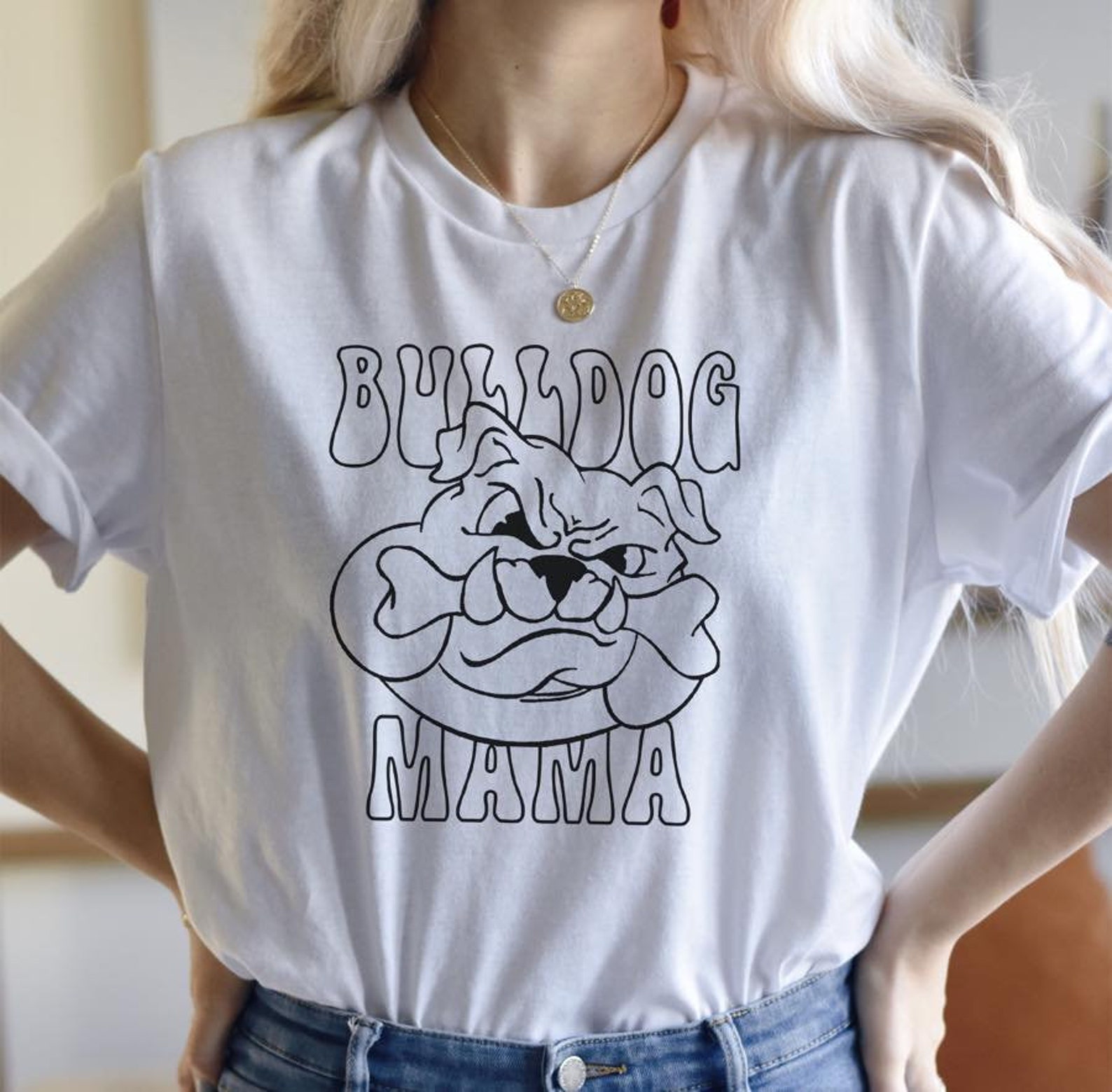 Bulldog Mama Shirt English Bulldog Gifts Bulldog Mom TShirt Etsy